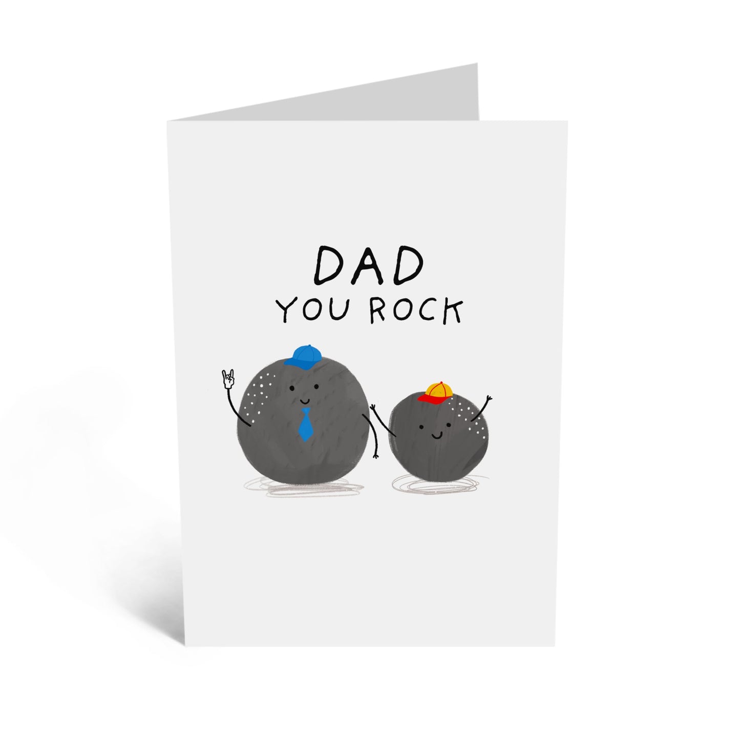 Heartfelt Card - 'DAD, YOU ROCK' - For Amazing Dads - Perfect for Celebrating His Incredible Support and Love - Ideal for Any Occasion or Just to Show Appreciation - Comes with Stickers by Central 23