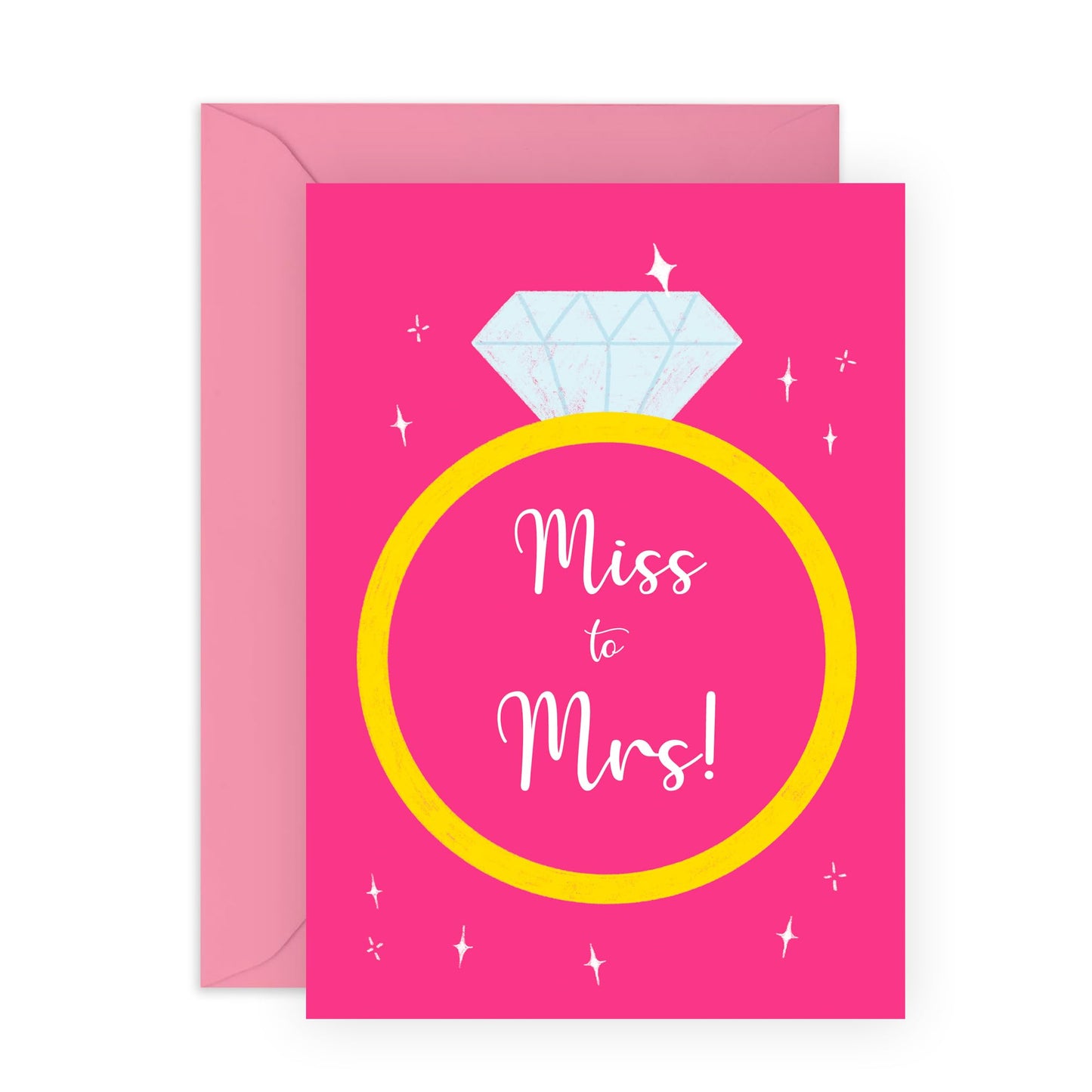 Engagement Card For Her - Miss To Mrs - Congratulations Card For Women - Congrats Gifts For Daughter Sister Friends - Love Cards For Couple Fiancee - Comes With Stickers - By Central 23
