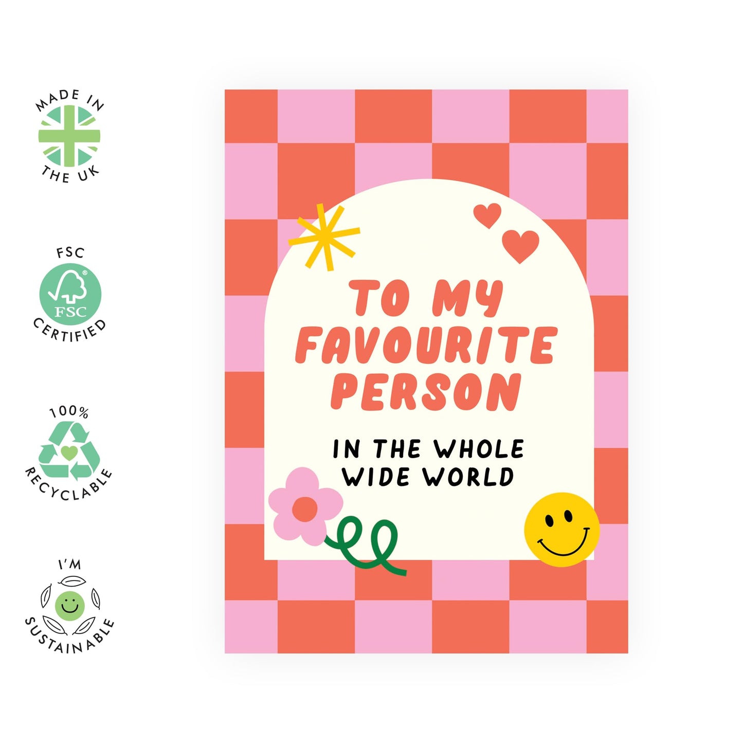 Best Friend Birthday Card - Cute Anniversary Card For Girlfriend - To My Favourtite Person - Mother's Day Cards For Mum - Thank You Affirmation You Are Loved Cards - Comes With Stickers By Central 23
