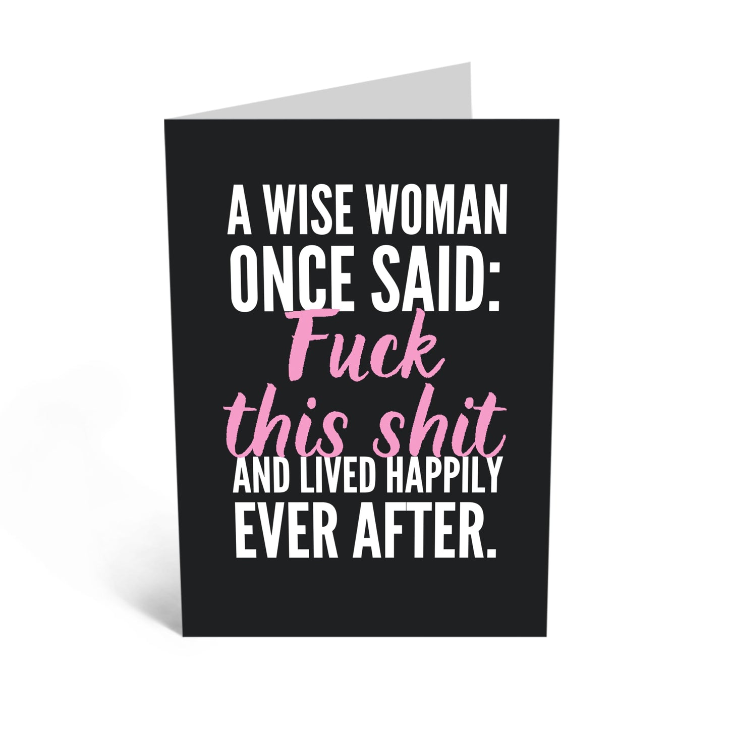 Bold Greeting Card - 'F**K THIS SH*T HAPPILY EVER AFTER!' - Perfect for Adding a Comedic Twist to Life Celebrations - Ideal for Those Who Appreciate a Dose of Humor - Comes With Stickers By Central 23