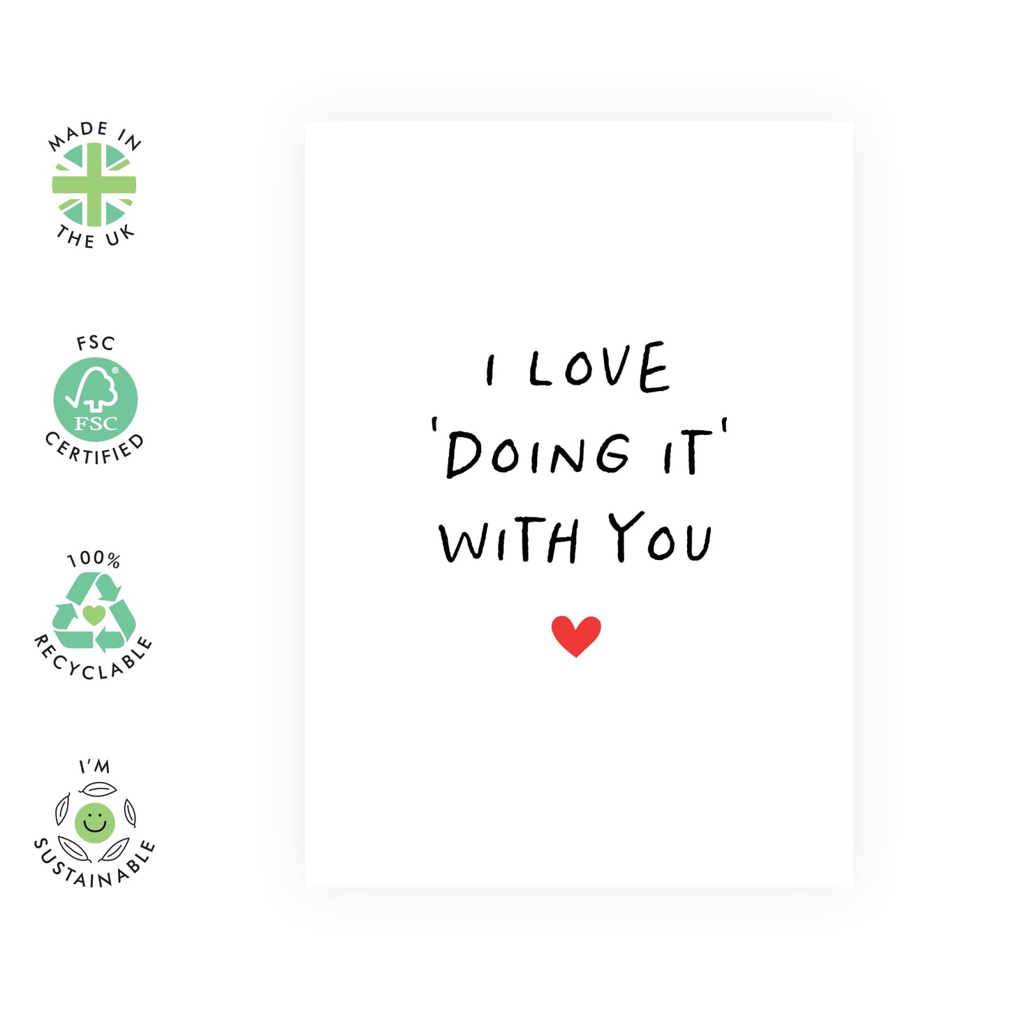 Naughty Anniversary Card For Boyfriend - I Love Doing It With You - Cheeky Wedding Anniversary Card For Husband Wife - Valentines Day Card For Girlfriend Couples - Comes With Stickers - By Central 23