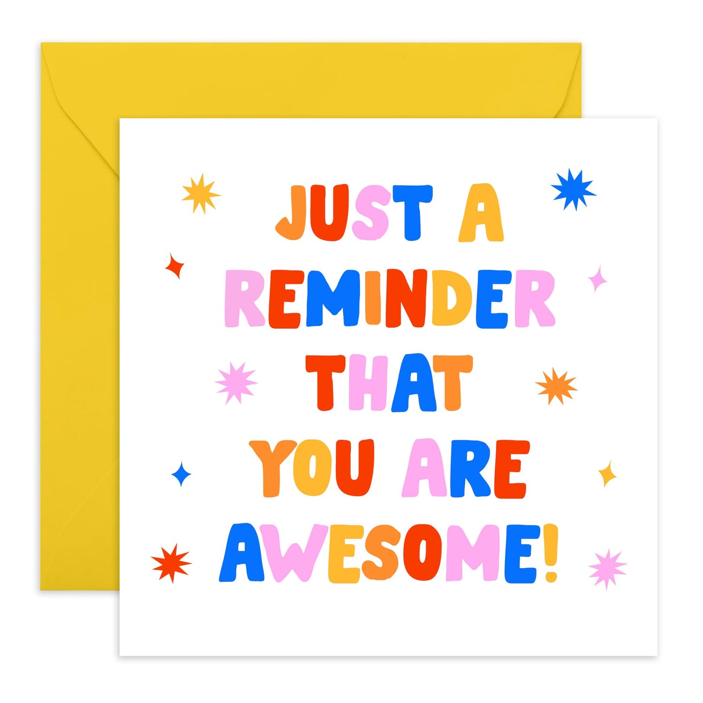 Encouraging Greeting Card - 'YOU'RE AWESOME REMINDER' - Perfect for Uplifting Friends, Family, or Colleagues - A Motivating Note to Brighten Their Day - Comes With Stickers By Central 23