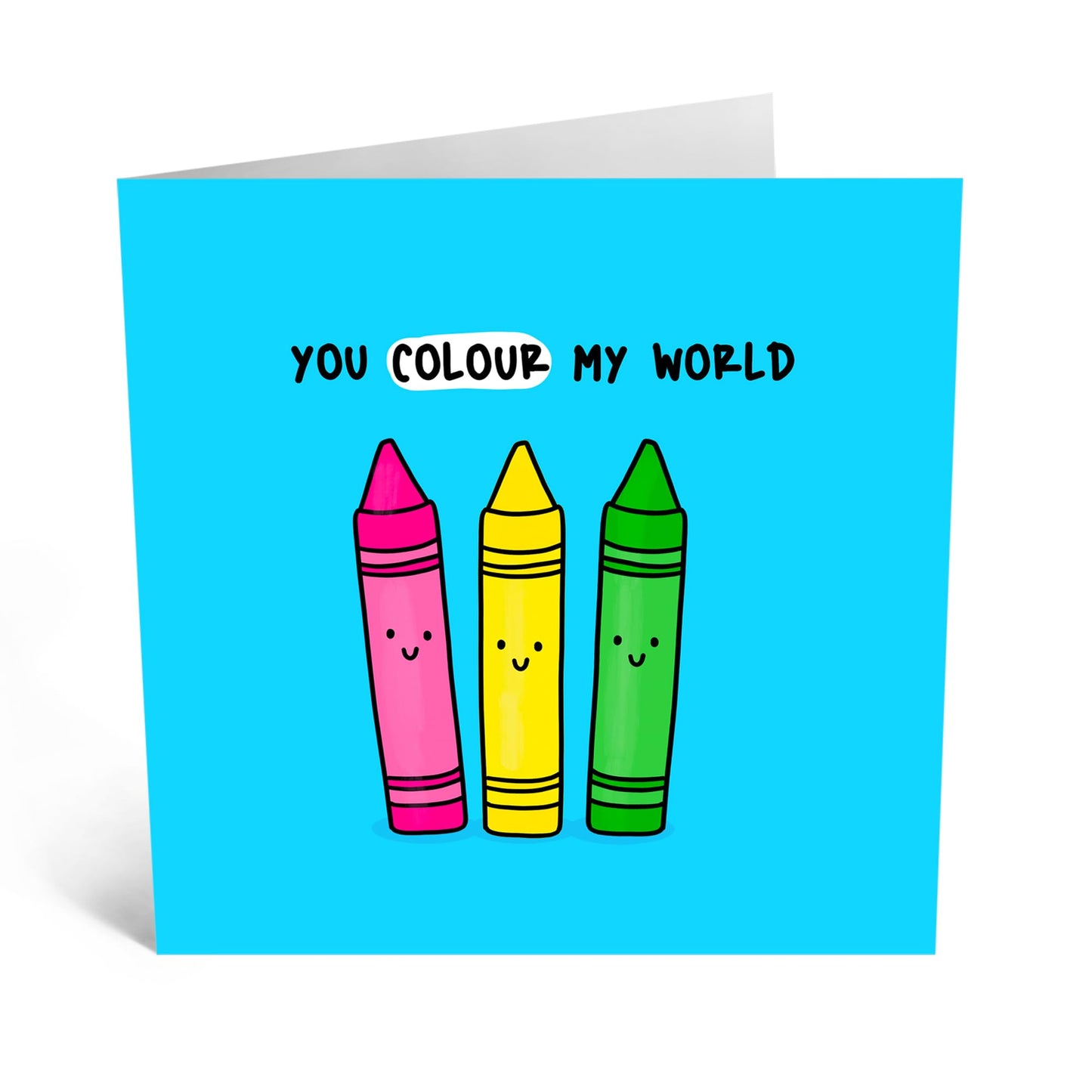 Greeting Card - 'COLOUR MY WORLD' - Perfect for Adding a Loving and Vibrant Touch to Your Relationship - Ideal for Him Her Partner Husband Wife Girlfriend Boyfriend - Comes With Stickers By Central 23