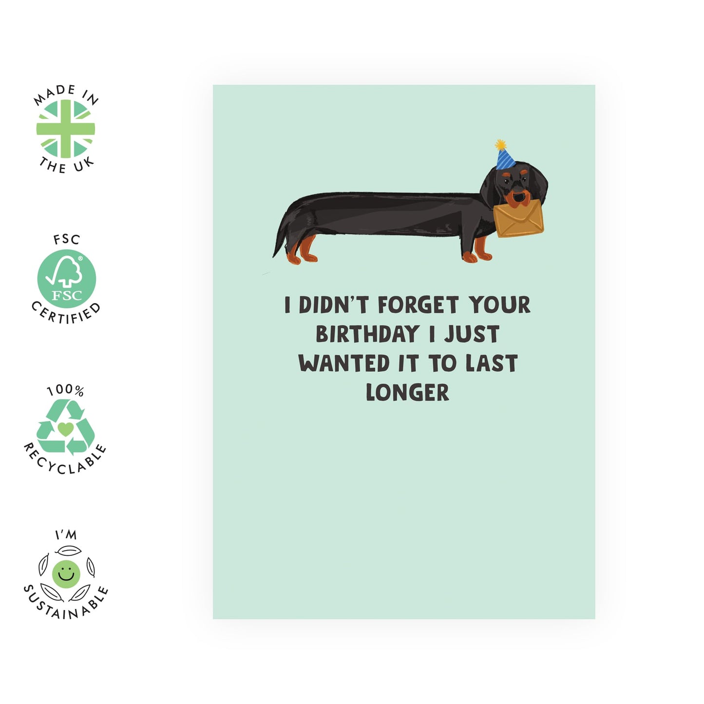Birthday Card - 'FORGOT BIRTHDAY' - I Didn't Forget Your Birthday I Just Wanted It To Last Longer - For Boyfriend Girlfriend Friend- Ideal For Celebrating Birthday - Comes With Stickers By Central 23