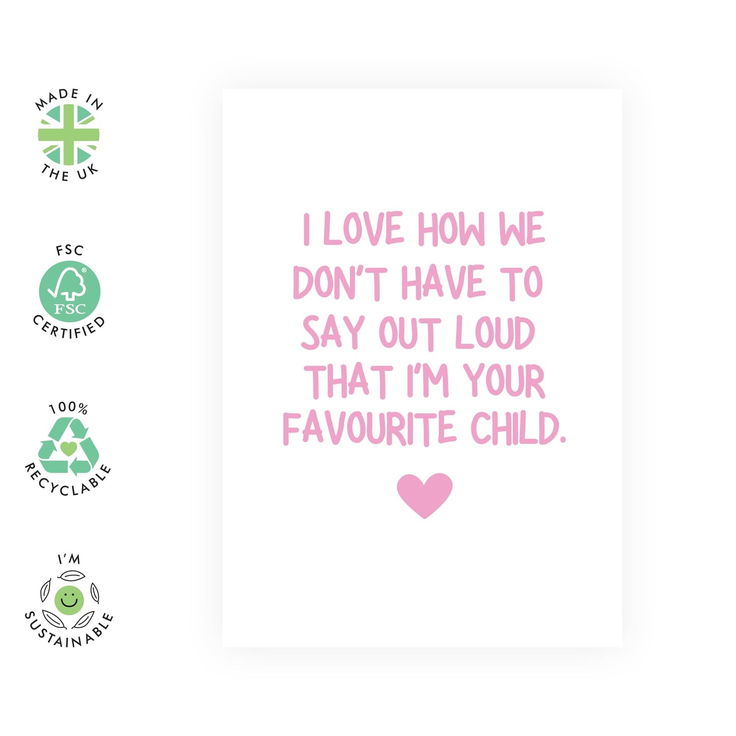 Funny Greeting Card for Him Her - 'Don't Have To Say It Out Loud' - Gifts for Mum, Dad, Parents, Family, Women, Men - Birthday, Mothers Day Card From Daughter Son- Comes with Fun Stickers