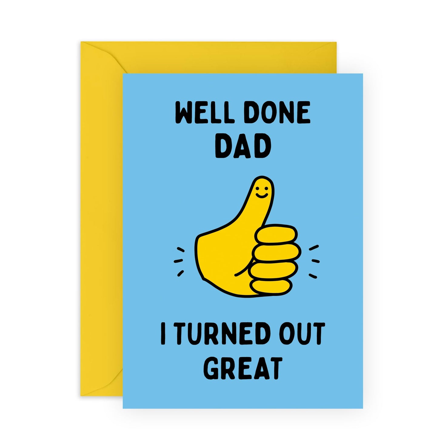 Dad Birthday Card - Well Done Dad - Birthday Card For Men - Funny Father’s Day Card For Daddy Papa Step Father - Gifts For Dad From Son Or Daughter - Comes With Stickers - By Central 23
