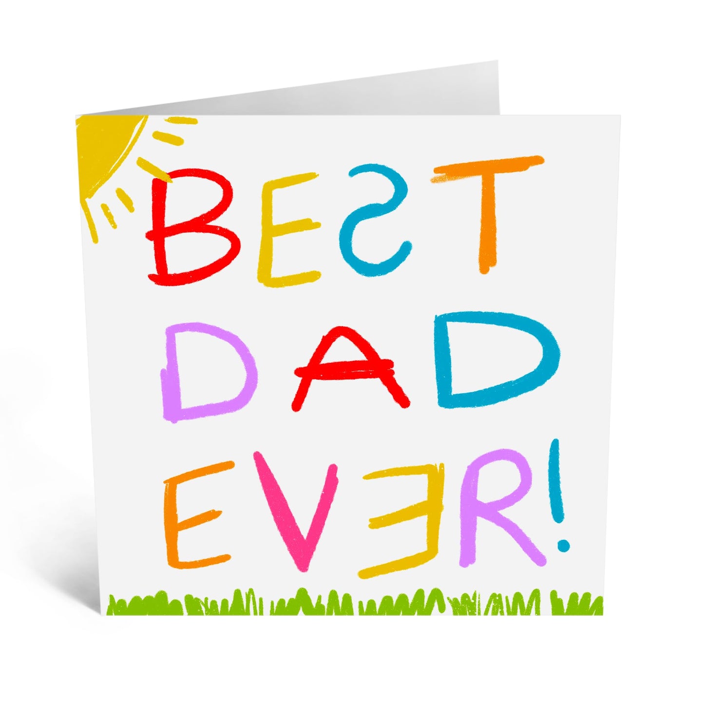 Heartfelt Greeting Card - 'BEST DAD EVER' - Perfect for Showing Your Love and Appreciation - Ideal for Celebrating Your Amazing Dad Father Daddy Pop on Any Occasion - Comes With Stickers By Central 23
