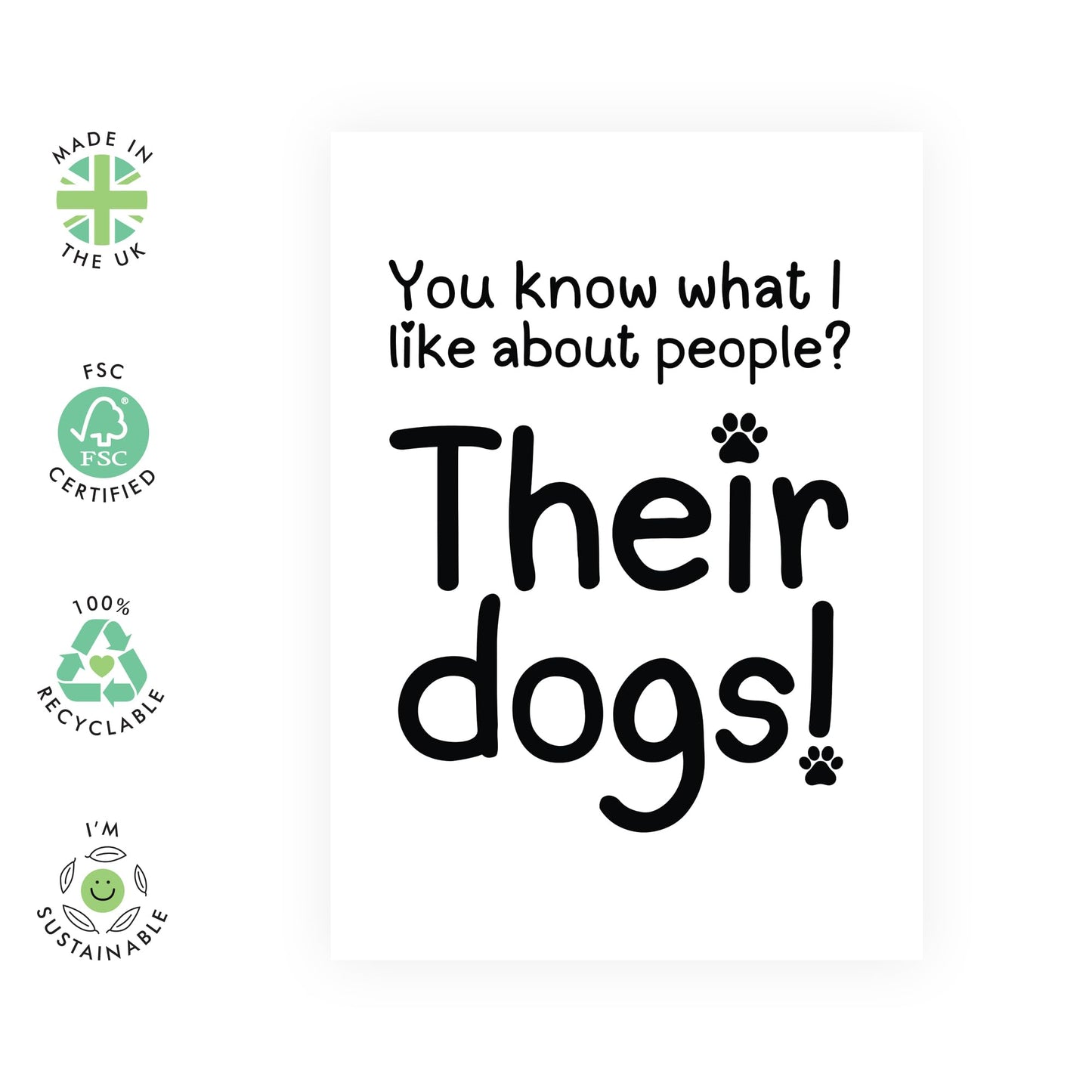 Cute Birthday Card For Pet Owners - 'Like Their Dog' - Gifts for Fur Dad & Mum, Dog Lovers, Besties, Best Friends, BFF, Him, Her, Colleagues, Co-Workers - Animals - Comes with Fun Stickers