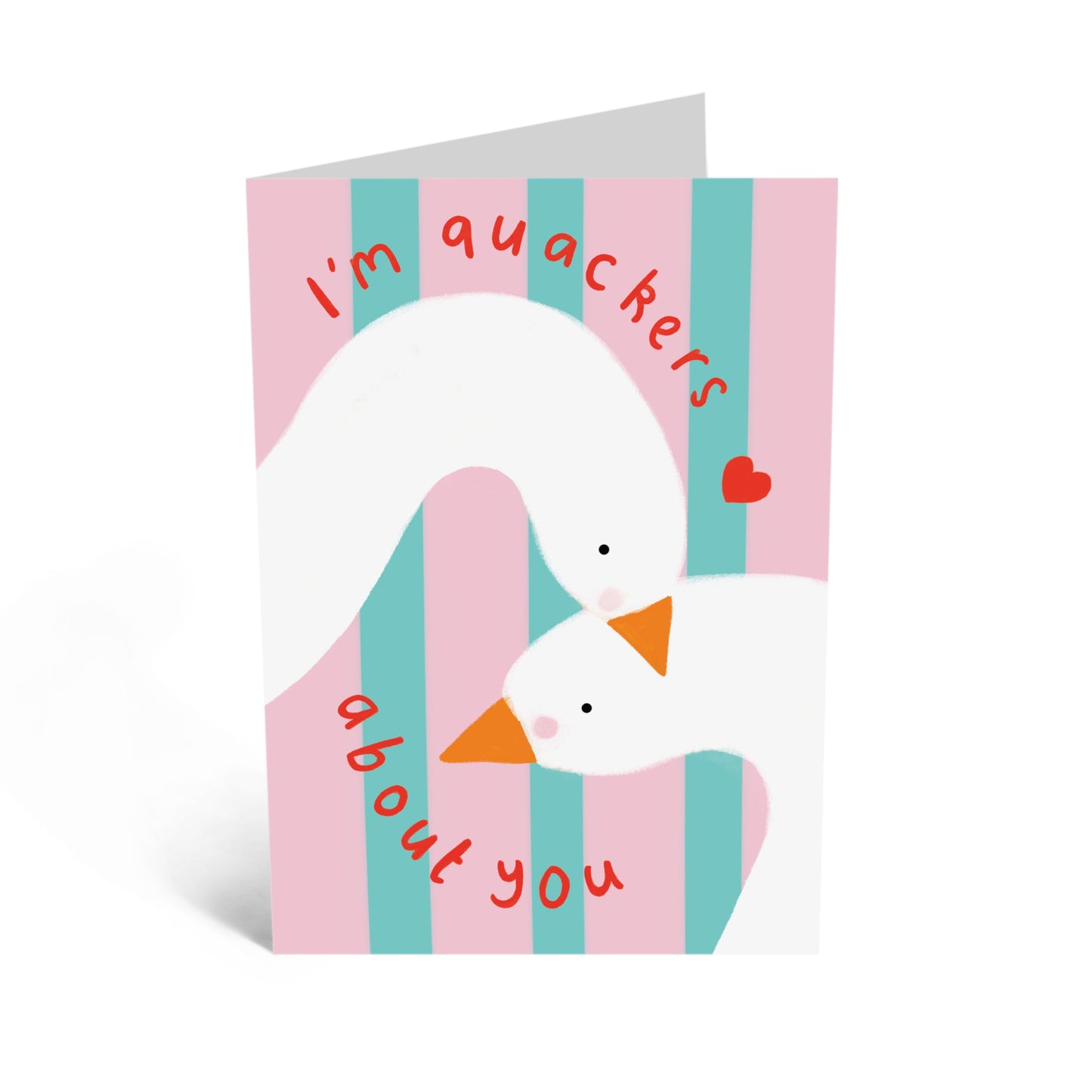 Fun Greeting Card - 'QUACKERS ABOUT YOU' - Perfect for Adding a Playful and Colorful Touch to Your Message - Ideal for Friends Who Enjoy a Quirky and Fun Note - Comes With Stickers By Central 23
