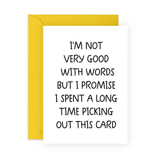 Funny & Personalised Greeting Card - 'Picking Out This Card' - Gift for Close and Best Friends, Buddies, Mates, Girlfriends, Coworkers, BFFs, Family - This Card - Comes with Fun Stickers