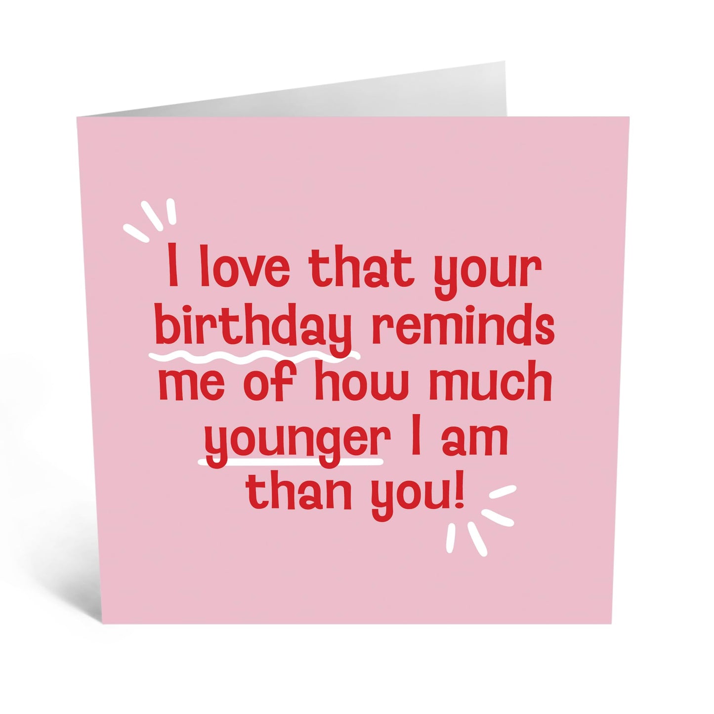 Greeting Card - BIRTHDAY REMIND ME I’M YOUNG - Perfect for Celebrating a Milestone with a Touch of Humor - Ideal for Adding Fun & Lightheartedness to Any Birthday - Comes With Stickers By Central 23