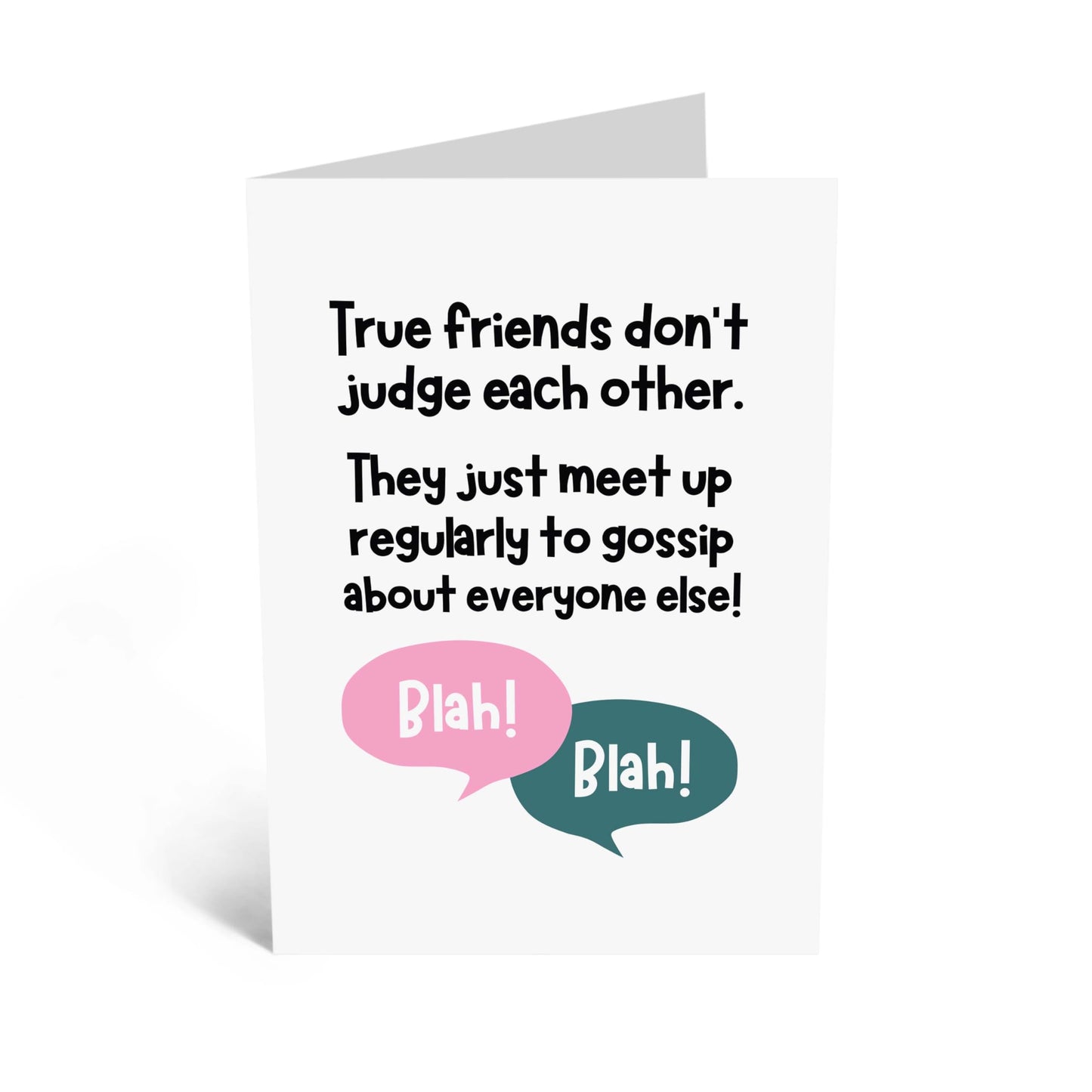Playful Greeting Card - 'TRUE FRIENDS GOSSIP' - Perfect for Celebrating Friendship with a Dash of Humor - Ideal for Friends BFFs Who Love to Share Secrets and Laugh - Comes With Stickers By Central 23