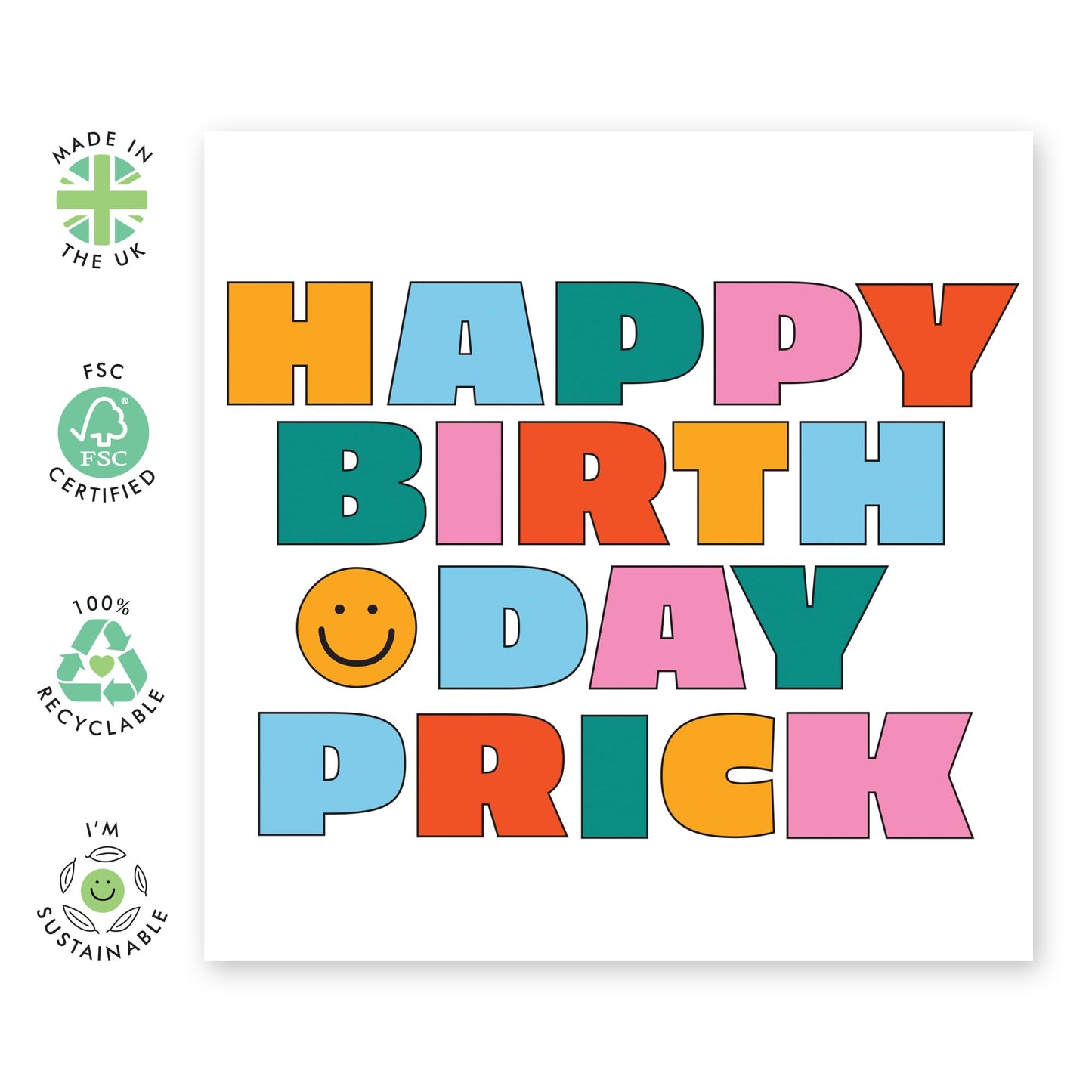 Happy Birthday Card Funny- Gifts For Men And Women - Humourous Greeting Cards For Friends - Cute Birthday Cards For Son Daughter - Banter Joke - Comes With Fun Stickers - By Central 23