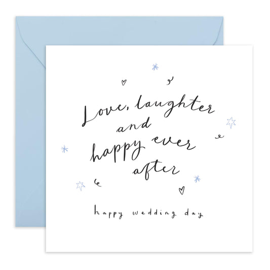 Romantic Card For Fiancé - Love Happy Ever After - Anniversary Card For Wife Husband - Valentines Card For Boyfriend Girlfriend - Wedding Card For Wife Husband - Comes With Stickers By Central 23