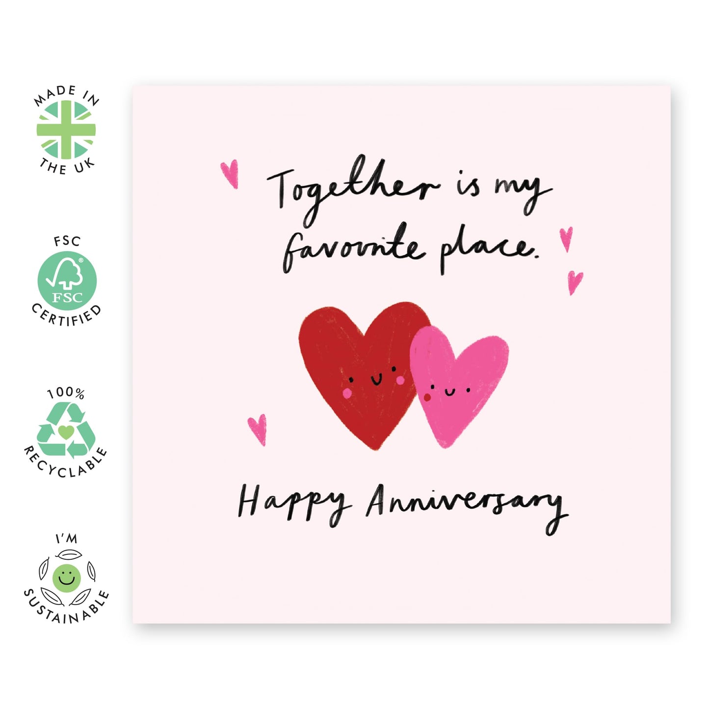 Partner Romantic Card - Happy Anniversary Together - Anniversary Card For Wife Husband - Valentines Card For Boyfriend Girlfriend - Wedding Card For Wife Husband - Comes With Stickers By Central 23
