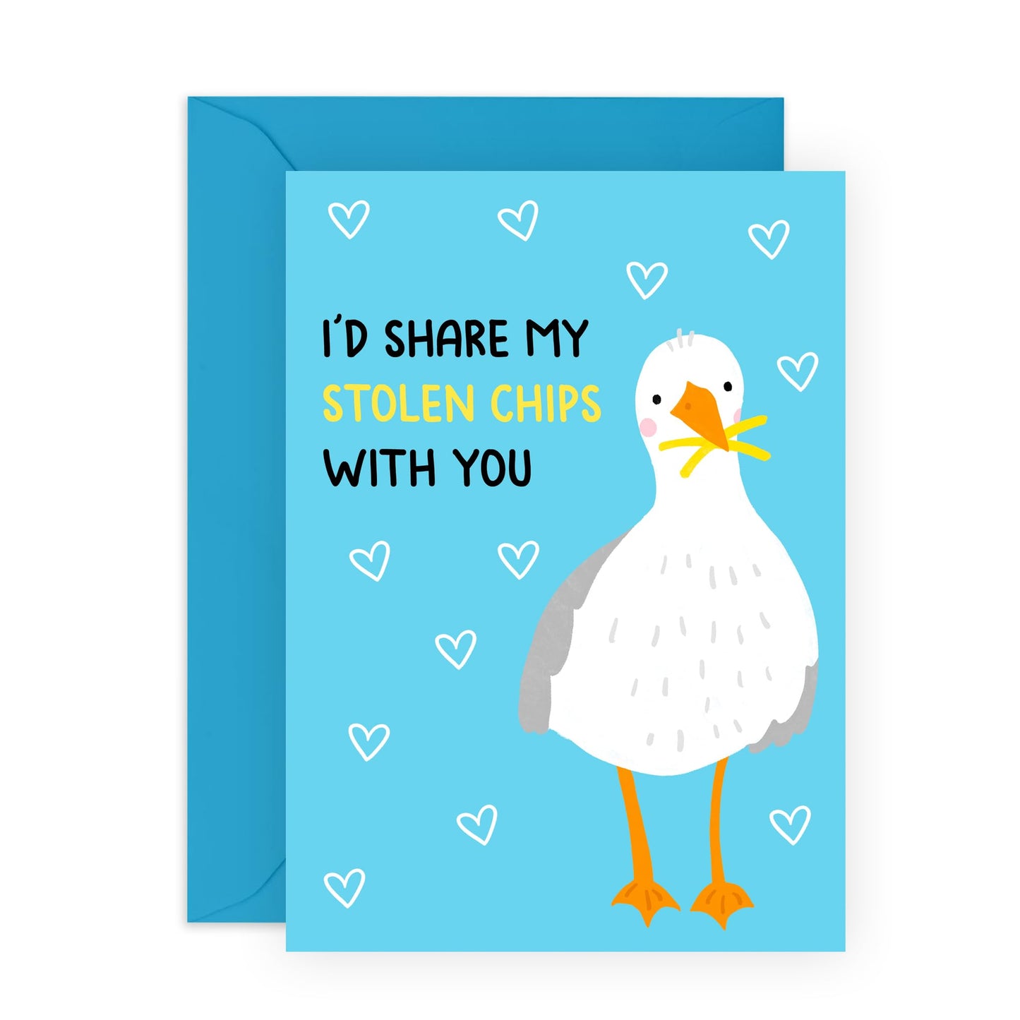 Happy Anniversary Card For Wife Husband - Share My Stolen Chips With You - Sweet Valentines Day Cards For Girlfriend Boyfriend Him Her Men Women - Comes With Stickers By Central 23