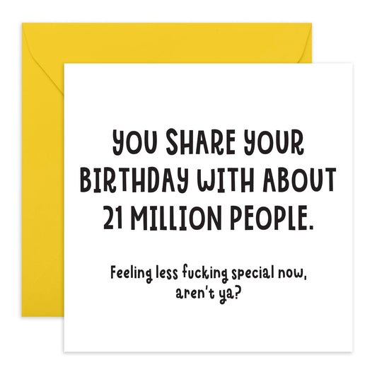 Rude Birthday Cards For Men Women - Brother Birthday Cards - Funny Birthday Gifts For Sister Friends Colleagues - Cards For Him Her - Comes With Stickers - By Central 23