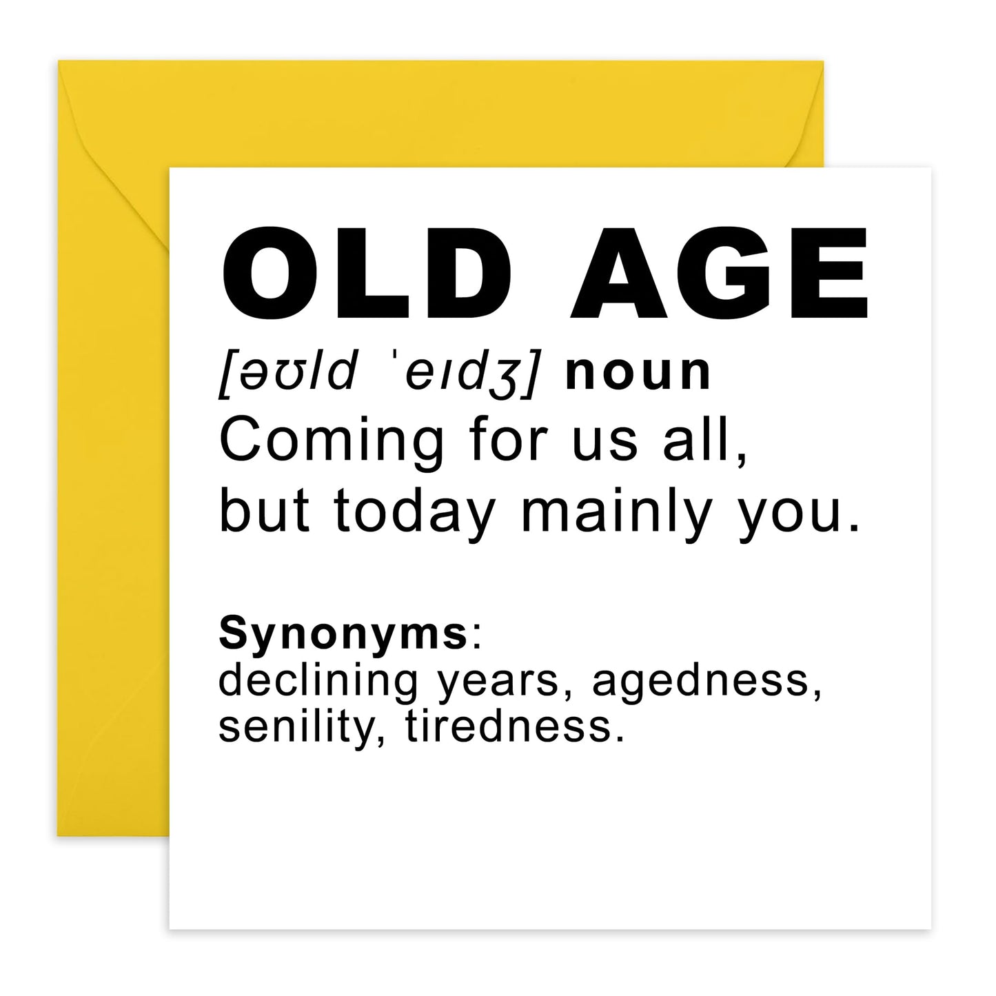Birthday Cards For Mum And Dad - Old Age - Funny Birthday Cards For Men - Humorous Card For Women - Gifts For Him Her Friend Grandma Granddad Husband Wife - Comes With Fun Stickers By Central 23