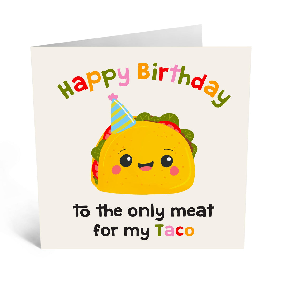 Birthday Greeting Card - 'MEAT TO TACO BIRTHDAY' - Perfect for Every Taco Lovers and Birthday Celebrations - Ideal for Adding A Twist of Fun to Any Birthdays - Comes With Stickers By Central 23