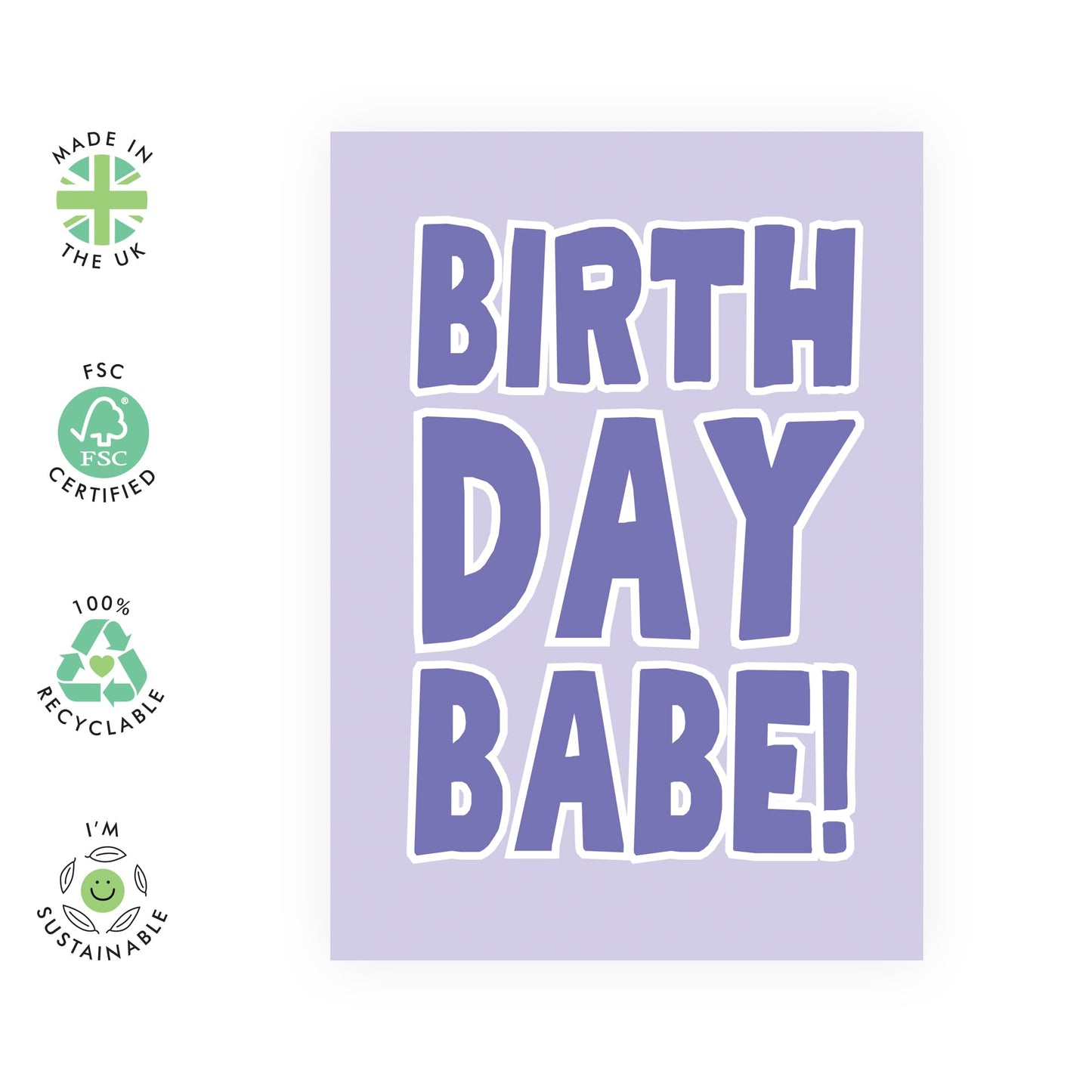 Best Friend Birthday Card For Her - Birthday Babe! - Happy Birthday Greeting Cards For Bestfriend BFF - Friendship Gifts For Women - Comes With Cute Stickers By Central 23