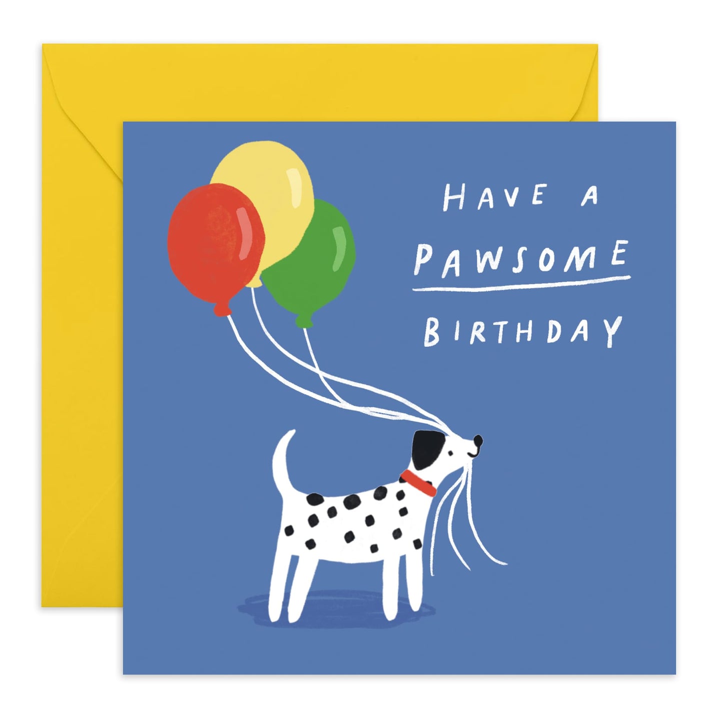 Adorable Message Birthday Card - 'Pawsome Dalmation Birthday' - Gifts for Best Friends, BFF, Bruv, Mate, Brother, Cousin, Co-worker, Colleagues, Him - Dog & Pet Owner -Comes with Fun Stickers