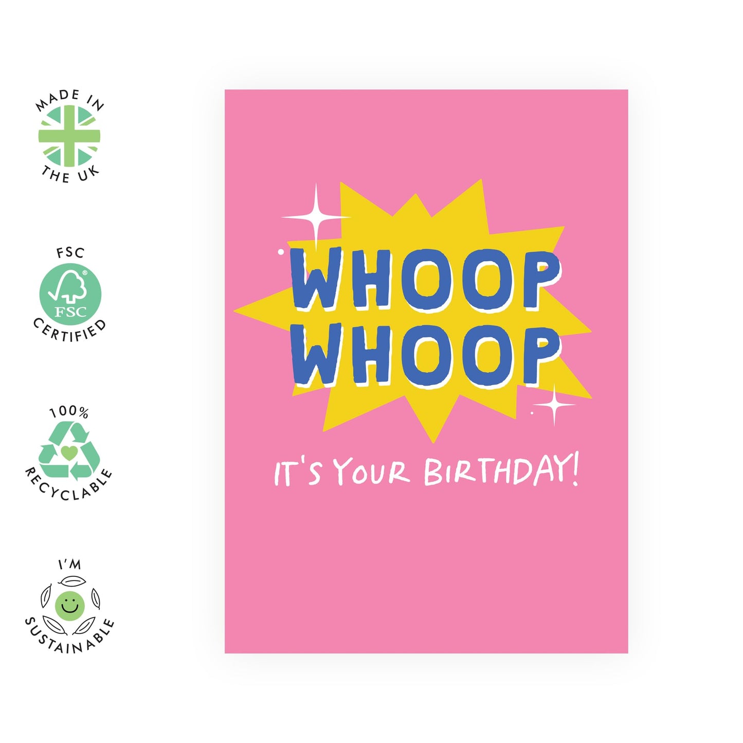 Birthday Cards For Him Her - Whoop Whoop It's Your Birthday - Birthday Cards For Wife Husband - Humorous Gift From Friend - Naughty Greeting Cards From Husband- Comes With Fun Stickers By Central 23