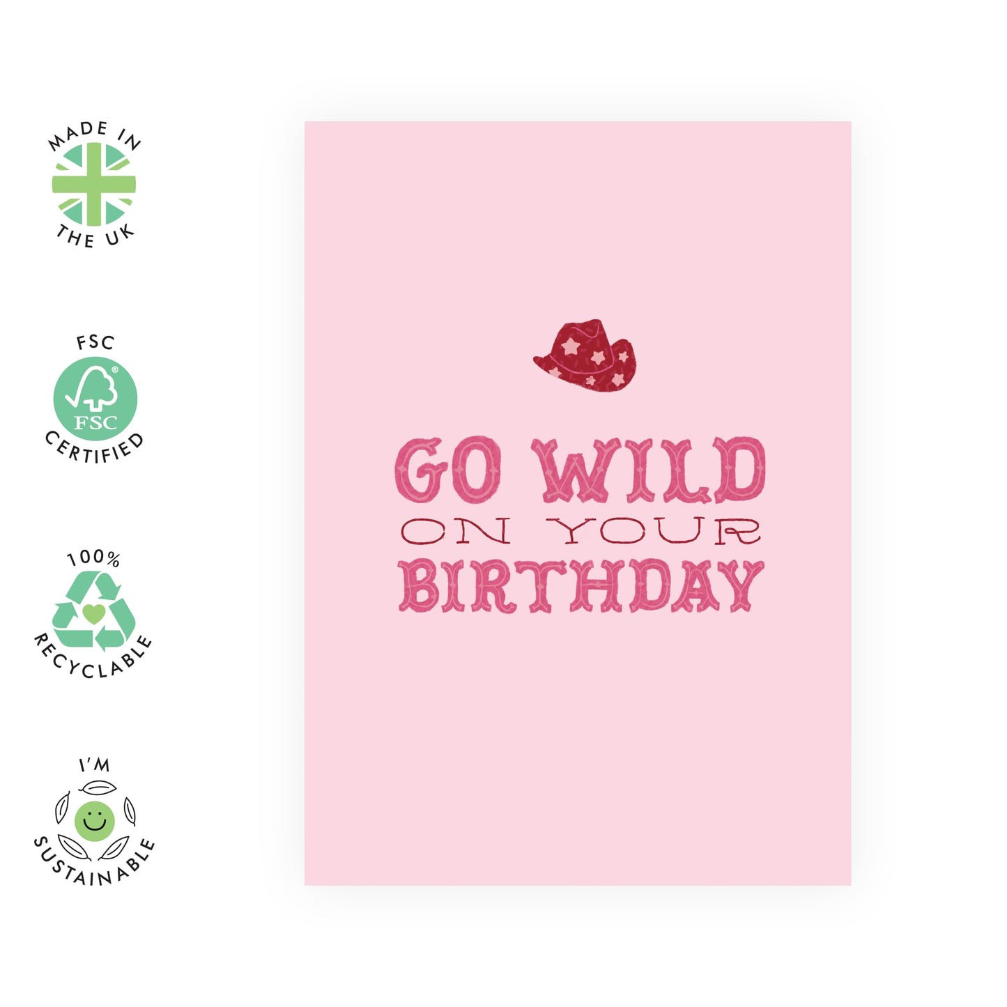 Funny Birthday Card - 'GO WILD ON YOUR BIRTHDAY' - For Gals Girlfriend Wife Daughter Best Friend - Perfect For Making Your Loved Ones Birthday Special - Comes With Fun Stickers By Central 23