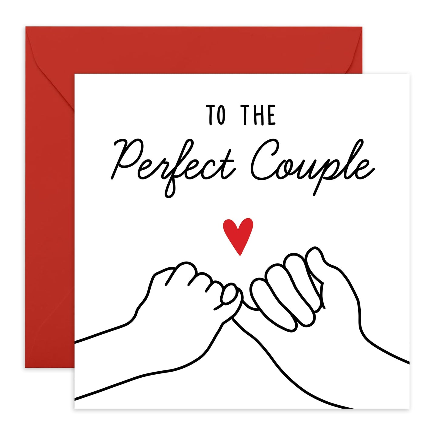 Cute Love Card for Them - 'The Couple' - Gifts for Friend, Brother, Sister, Mum, Dad, Parents, Cousin - Valentines Day Pinky Swear - Comes with Fun Stickers