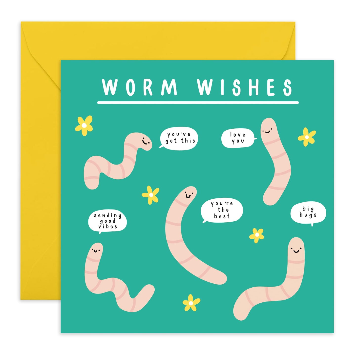 Birthday Cards For Him Her - Worm Wishes - Funny Birthday Cards For Mum Dad - Daddy Mummy - Brother Sister - Funny Greeting Card Aunt Uncle - Comes With Stickers - By Central 23