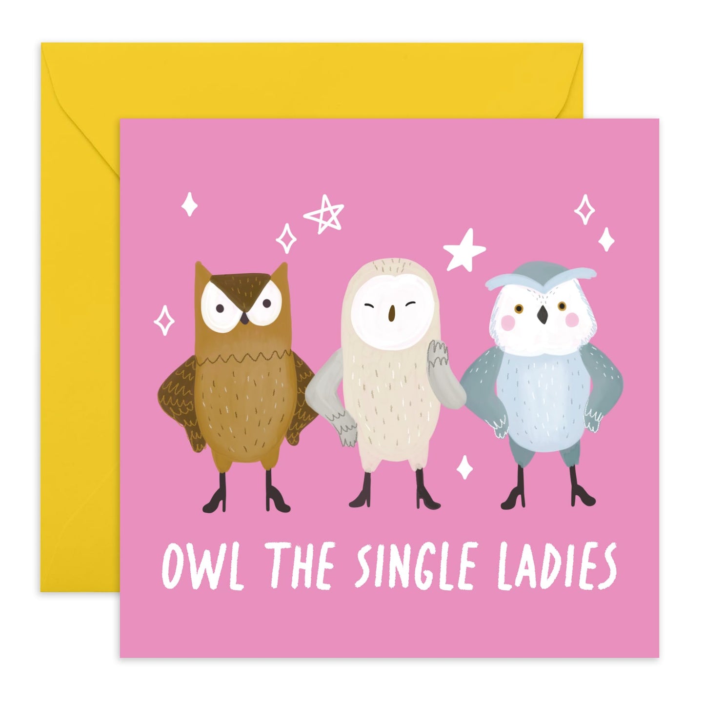 Birthday Cards For Women - Owl The Single Ladies - Funny Birthday Card - Female Birthday Gifts - Gifts For Sister Friend Mum Ladies - Comes With Fun Stickers By Central 23