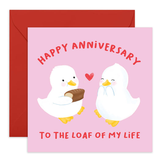Anniversary Card For Husband Wife - To The Loaf Of My Life - Happy Anniversary Card For Couple Partner Boyfriend Girlfriend - Cheeky Gifts For Him Her - Comes With Stickers And Envelope By Central 23