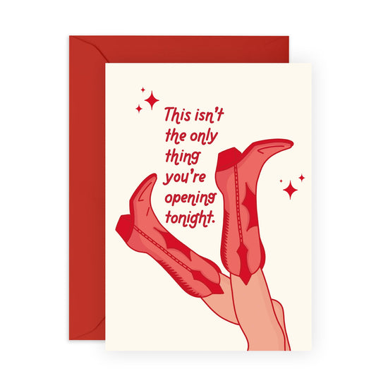Naughty & Fun Love Card for Him – 'Cowgirl Opened' - Valentines Day and Anniversary Ideas for Husband, Boyfriend, Spouse, Partner, Hun, Sweetheart, Babe, Cowboys - Comes with Stickers
