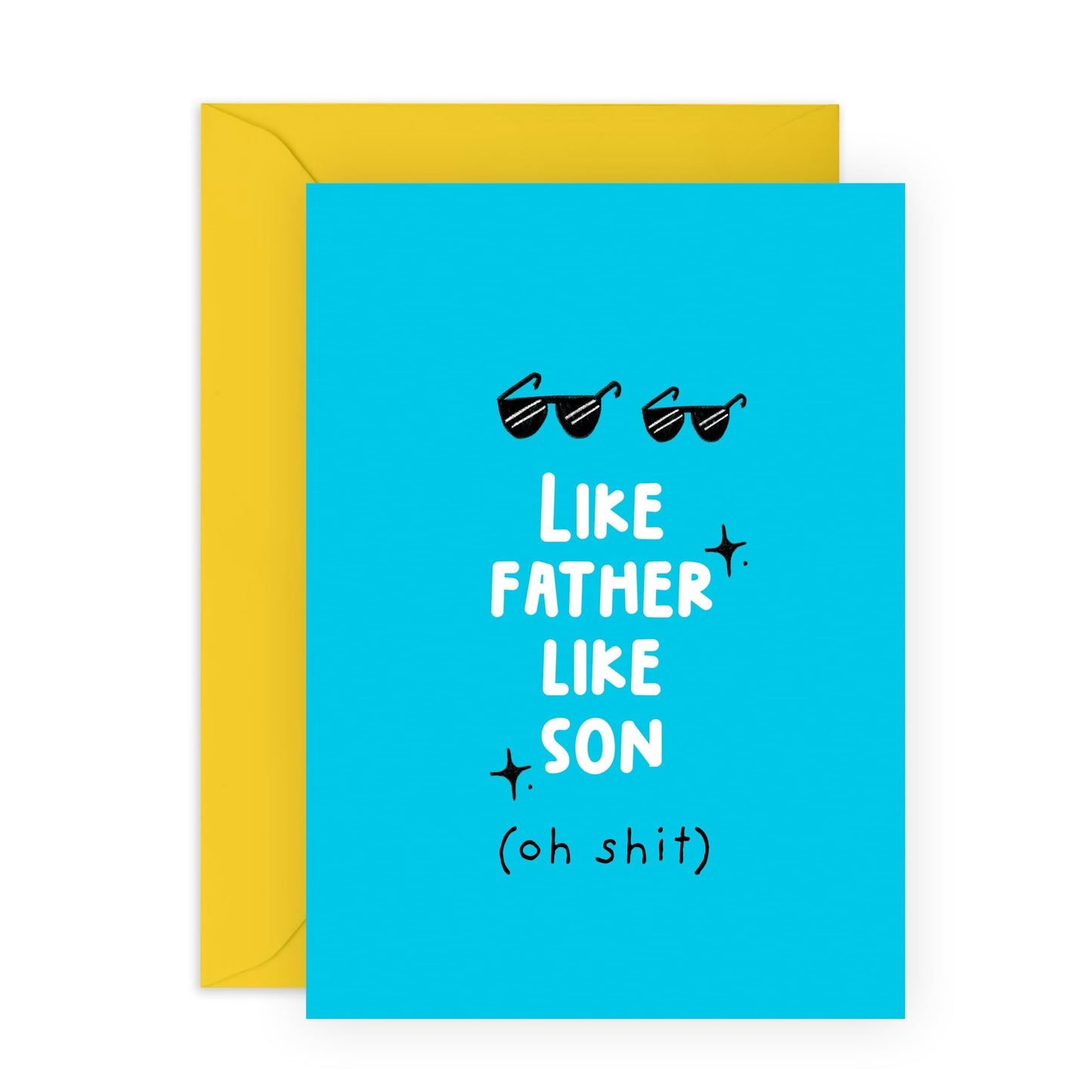 Son Birthday Card - Like Father Like Son - Fathers Day Card For Dad - Humorous Birthday Cards For Men - Gifts For Him - Comes With Stickers - By Central 23