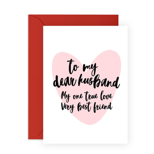 Husband Birthday Card - To My Husband, Best Friend - Sweet Valentines Day Card For Husband From Wife - Anniversary Card For Men Him Partner - Comes With Cute Stickers By Central 23