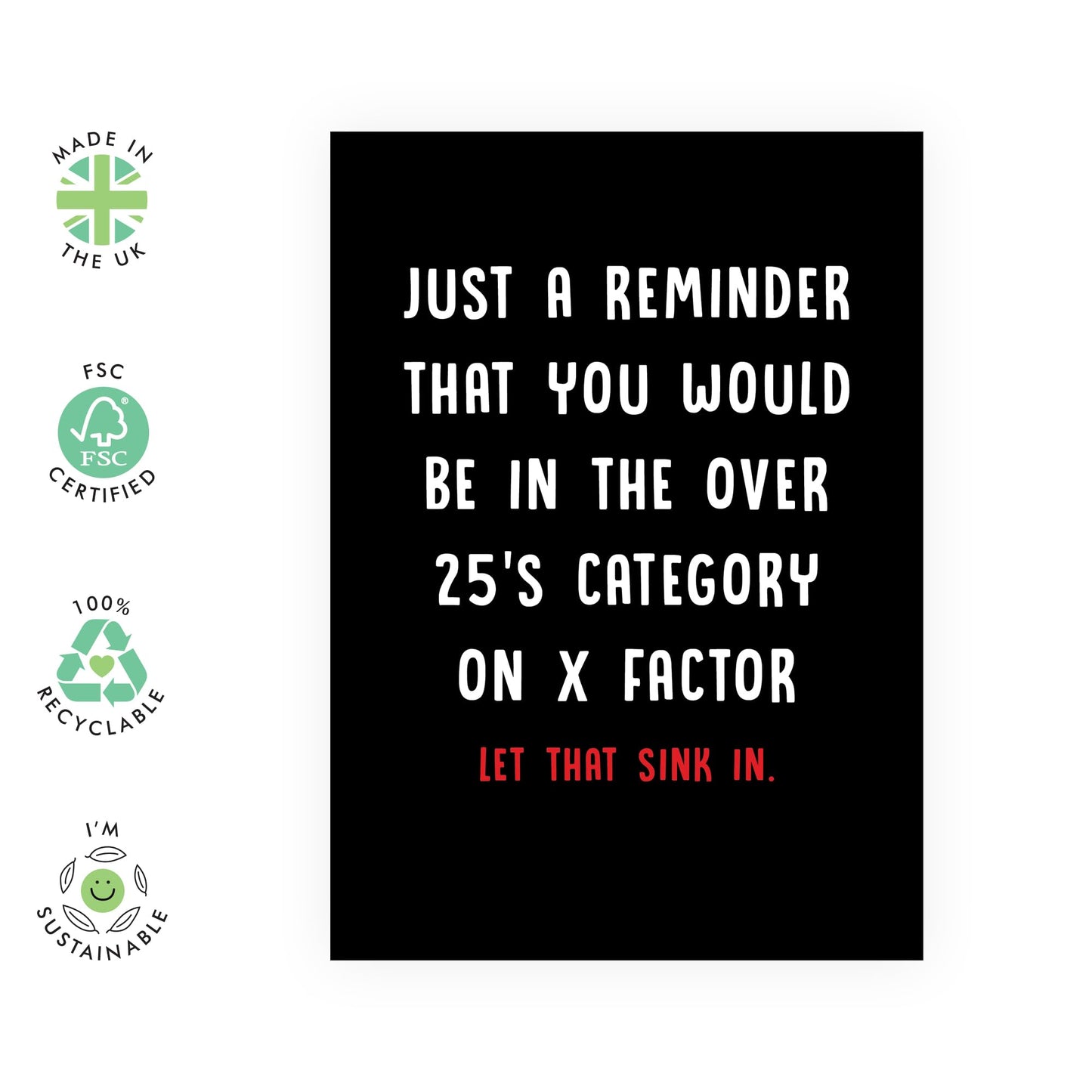 Funny Birthday Cards For Friends - Over 25's Category - Hilarious Birthday Cards For Men Women Mum Dad - Gifts For Him Her - Comes With Stickers And Envelopes By Central 23