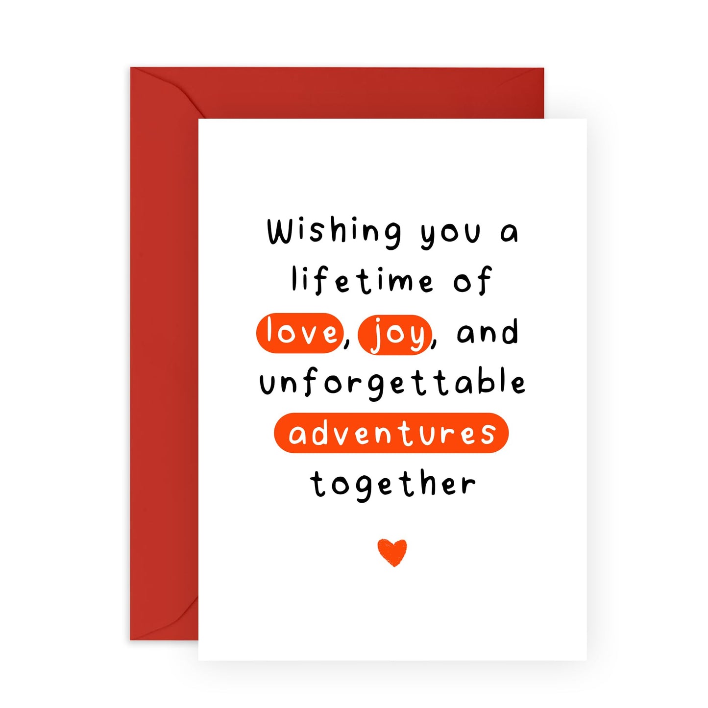 Romantic Love Card For Couples - 'Adventures Together' - Gifts for Wife, Husband, Girlfriend, Boyfriend, Him, Her, Partner, Married Couples, Other Half - Valentines Day - Comes with Fun Stickers