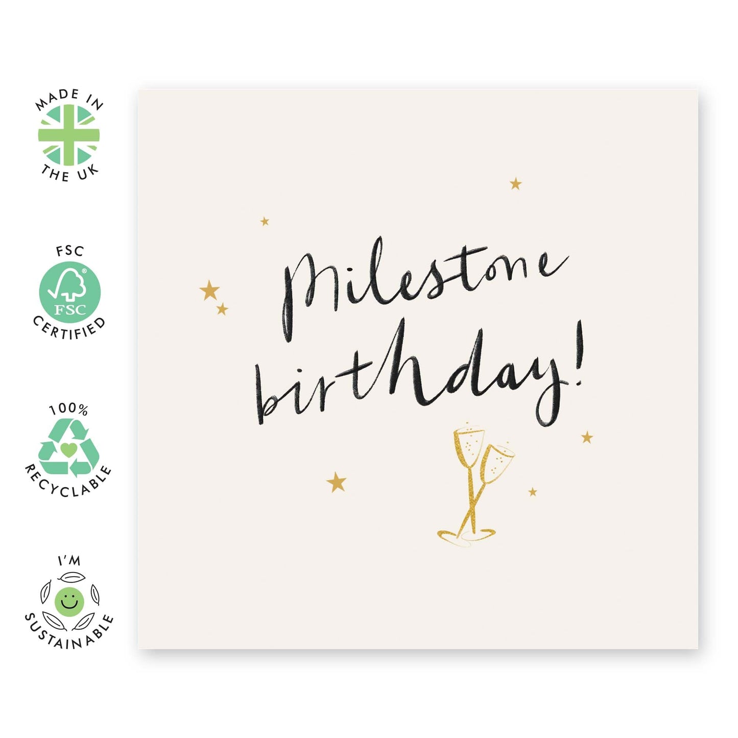 Happy Birthday Card For Men Women - Milestone Birthday - Bday Greeting Cards For Mum Dad Nan Grandad Auntie 40th 50th 60th Birthday - Comes With Stickers - By Central 23