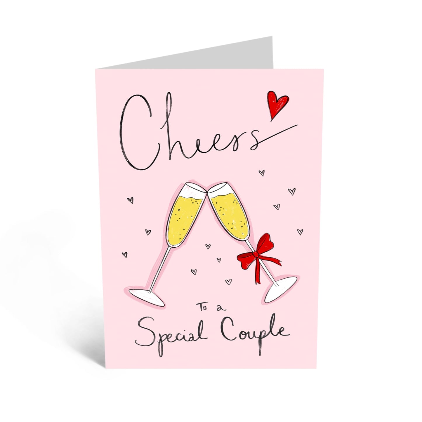 Greeting Card - 'CHEERS SPECIAL COUPLE' - Perfect for Celebrating Your Unique Bond - Ideal for Adding Appreciation to Your Anniversary or Any Special Occasion - Comes With Stickers By Central 23