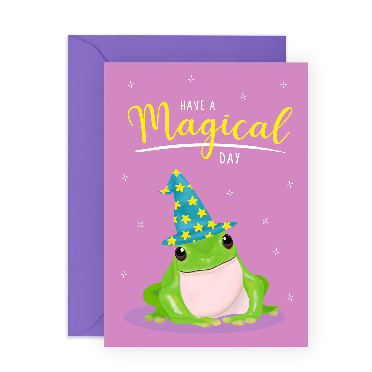 Happy Birthday Card - Magical Day Frog - Cute Greeting Cards For Son Daughter Nephew Niece - Granddaughter Birthday Card For Girls And Boys - Comes With Stickers By Central
