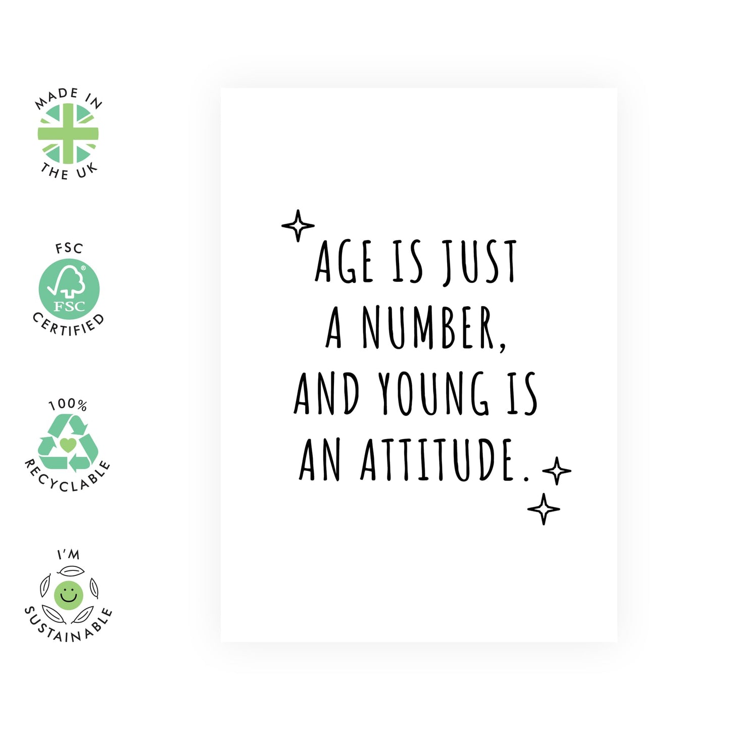 Daughter Birthday Card - Age Is Just A Number - Funny Birthday Cards For Women - Best Friend Birthday Card Female - Gifts For Mum Auntie Nana - Comes With Stickers - By Central 23