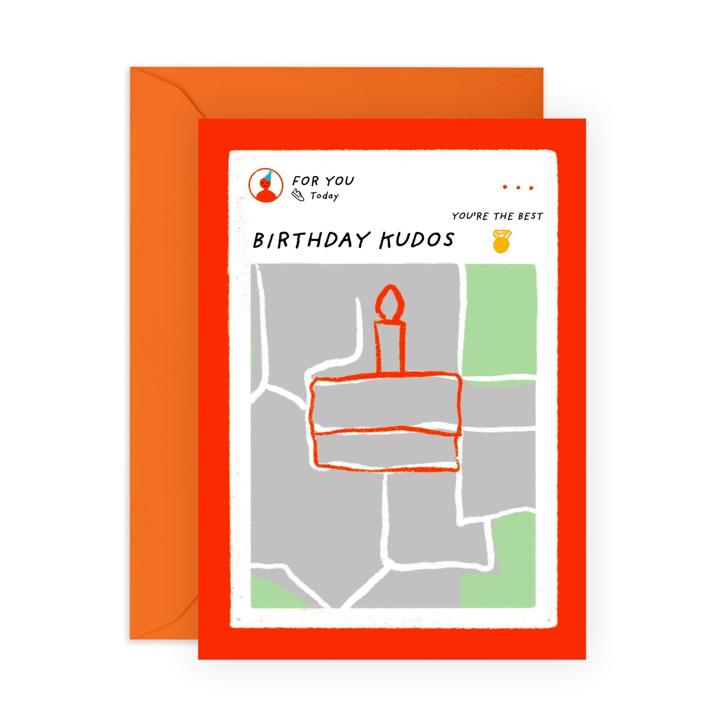 Honoring Birthday Card - 'Birthday Kudos' - Gifts for Him, Her, Women, Men, Friend, Coworker, Colleague - Cake & Appreciation - Comes with Fun Stickers