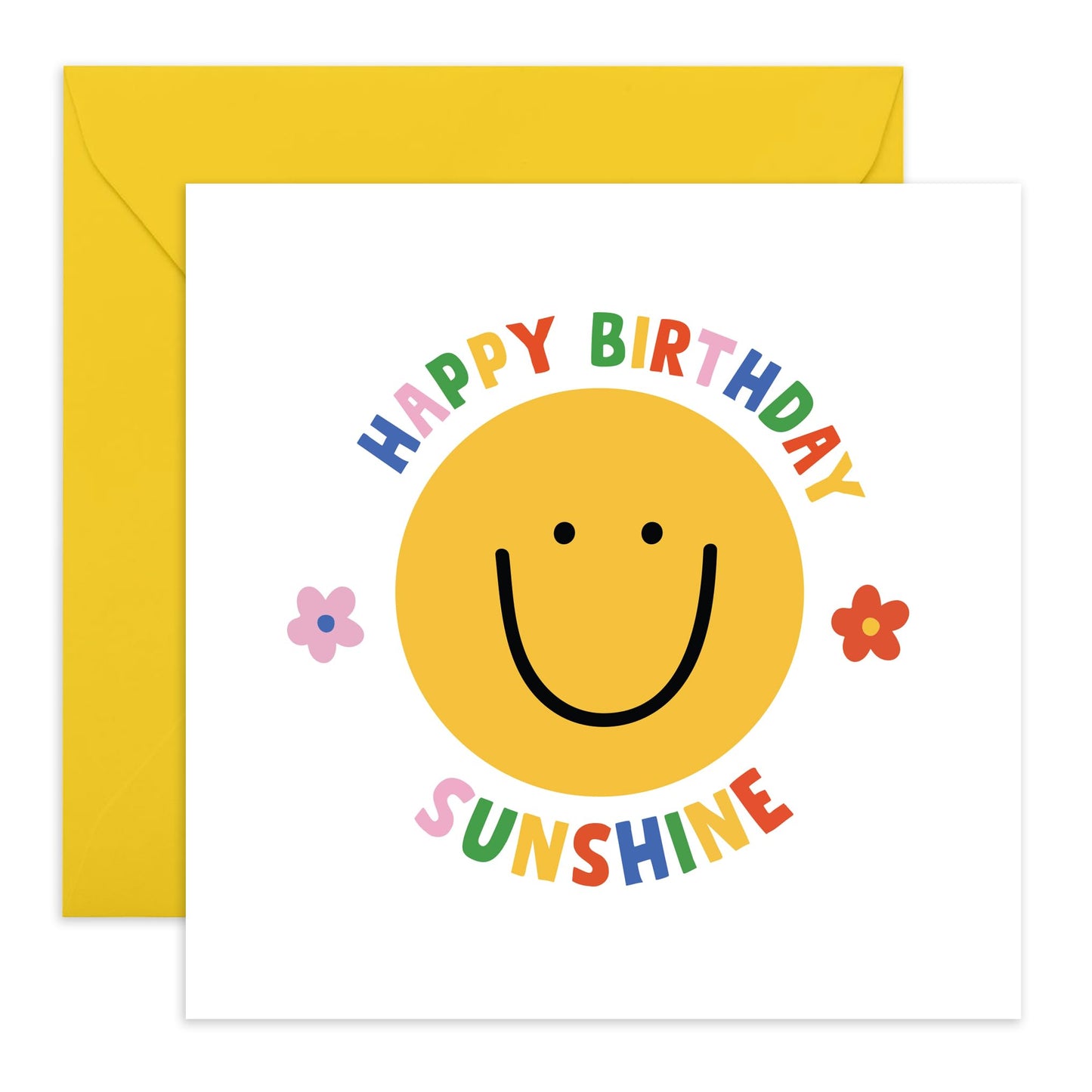 Birthday Card - 'Sunshine' - For Anyone - Bright and Cheerful - Perfect for Celebrating a Special Birthday with Warmth and Joy - Make Their Day Extra Special - Comes with Fun Stickers by Central 23