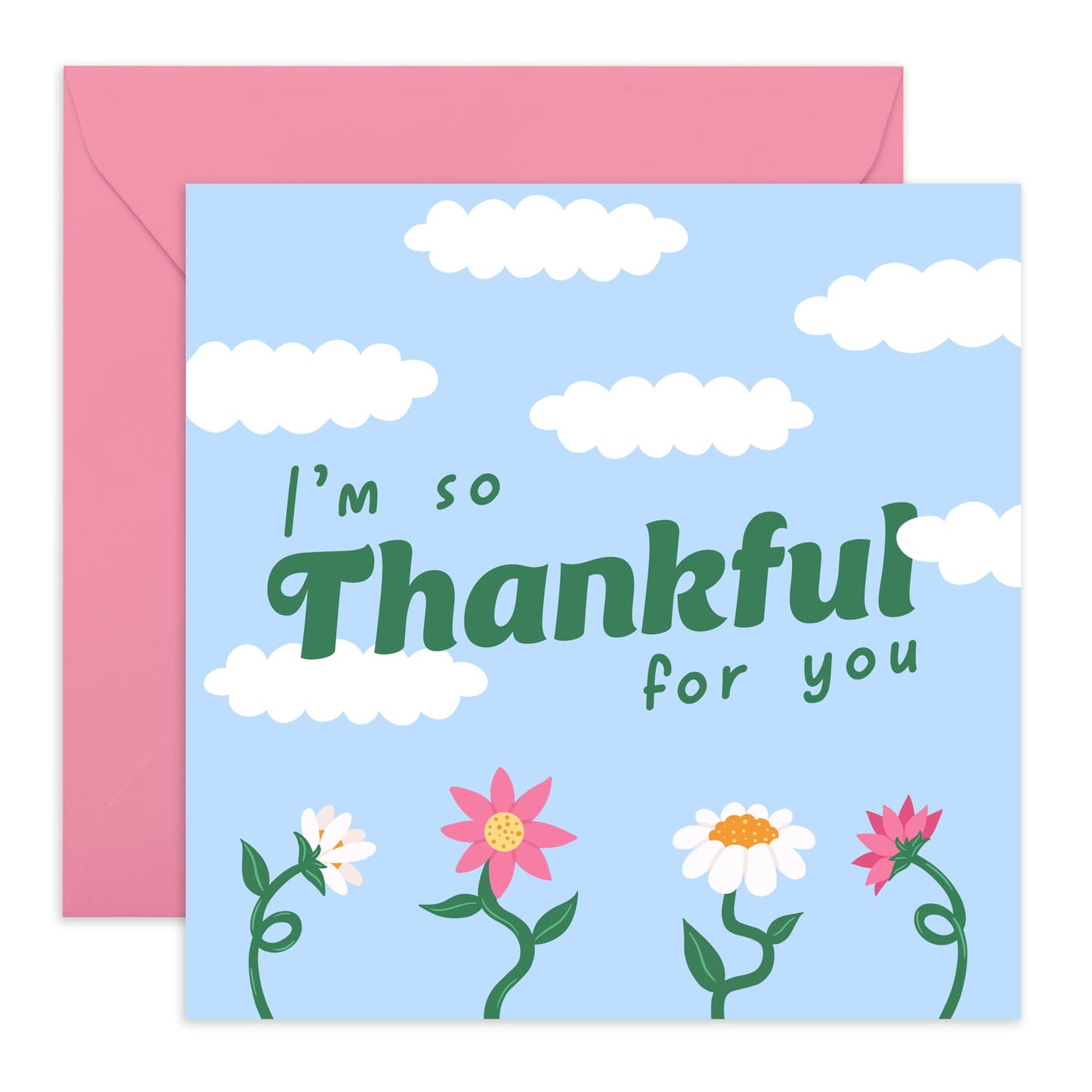 Thank You Card For Women - So Thankful For You - Thank You Cards For Best Friend Friendship - Gratitude Appreciation - Thank You Notes For Mum Sister Her - Comes With Stickers - By Central 23
