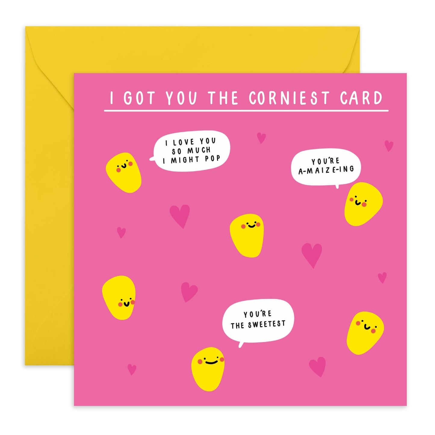 Love Cards For Her Him - Anniversary Card For Couple - I Got You The Corniest Card - Gifts For Husband Wife Girlfriend Boyfriend Partner - Comes With Fun Stickers By Central 23