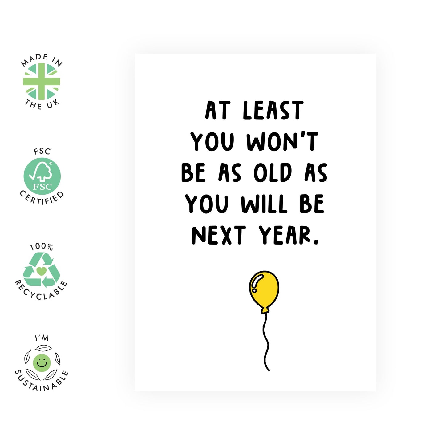 Birthday Cards For Him Her - Old As You Will Be Next Year - Funny Birthday Cards - Humorous Card Women - Gifts For Friend Grandma Granddad Husband Wife - Comes With Fun Stickers By Central 23