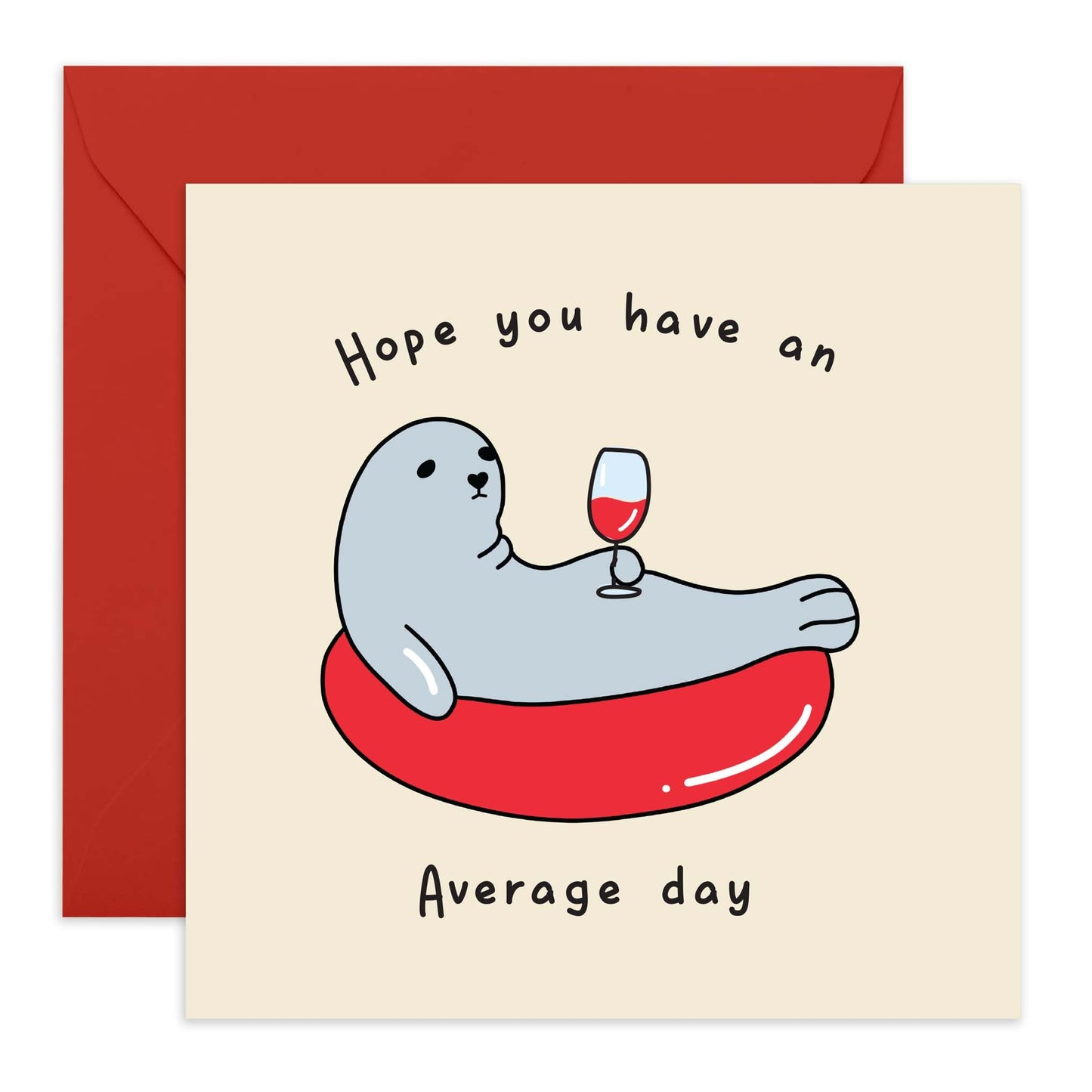 Funny Birthday Cards For Women Men - Have An Average Day Seal - Happy Birthday Card For Brother Sister Mum Dad Grandad Grandma - Bday Greeting Cards For Him Her - Comes With Stickers - By Central 23