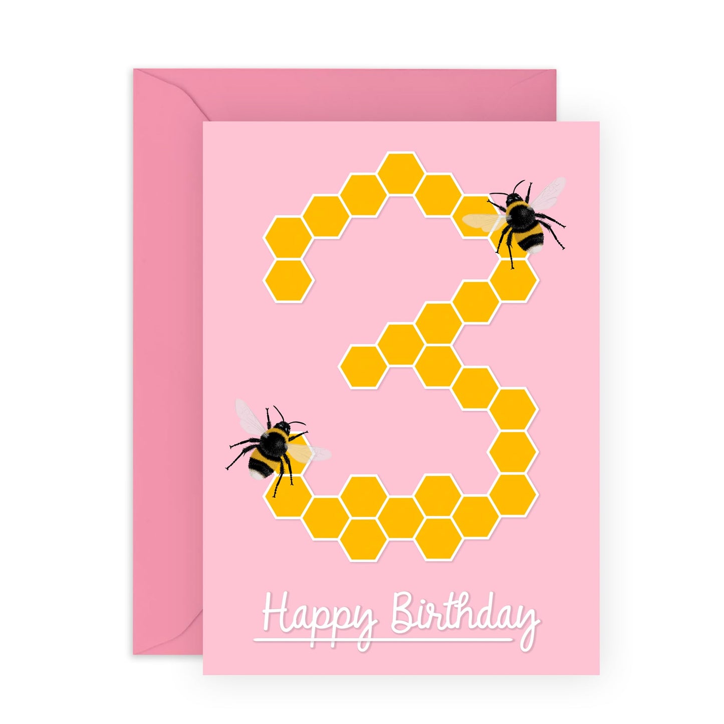 3rd Birthday Card For Boys Girls - Happy Birthday Card Age Three - Milestone Baby Card - Third Bday - Gifts For Kids Son Daughter Niece Nephew - Comes With Fun Stickers - By Central 23