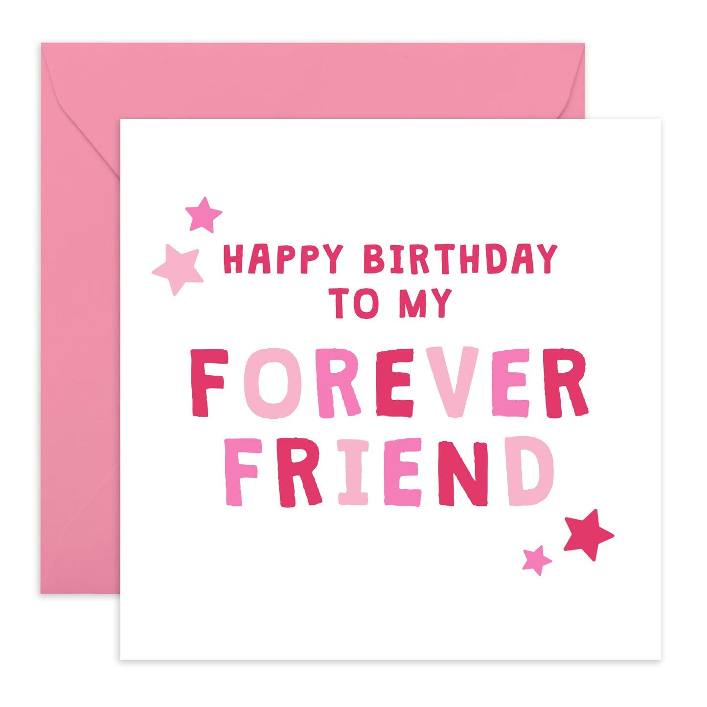 Cute Birthday Card - 'Forever Friend' - Gift for Close Friends, BFF, Childhood Buddy, Mates, Bruv, Bro, Sis - Friendship Through The Years - Comes with Fun Stickers