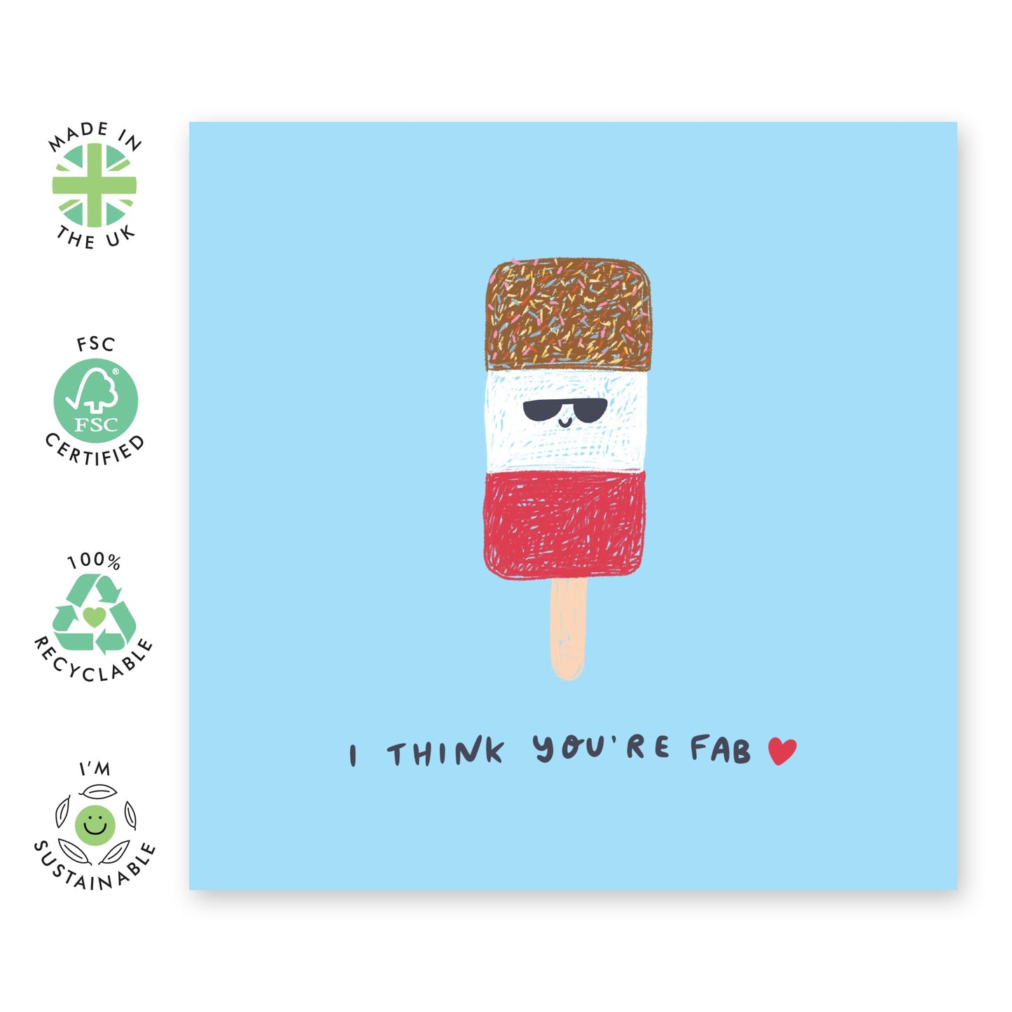 Mum Birthday Cards - Mum I Think You're Fab! - Thank You I Love You Card For Her - Happy Mother's Day Card From Daughter Son - Sweet Thoughtful Gifts For Her - Comes With Fun Stickers By Central 23