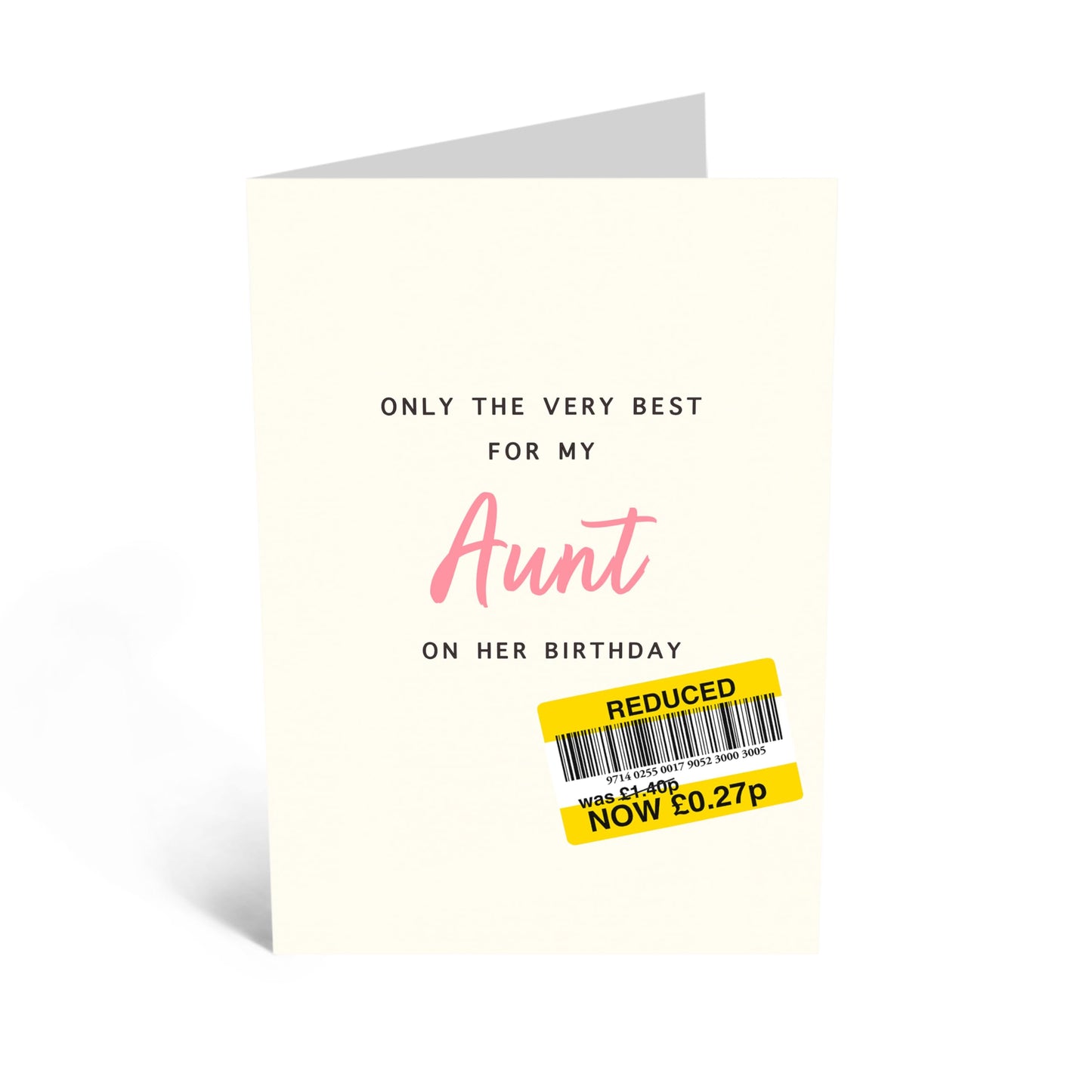 Greeting Card - 'Only the Very Best for My Aunt' - For Your Aunt - Heartfelt Design - Ideal for Expressing Love and Appreciation - Perfect for Any Occasion - Comes with Stickers by Central 23